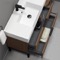 Modern Bathroom Vanity, Walnut, 40